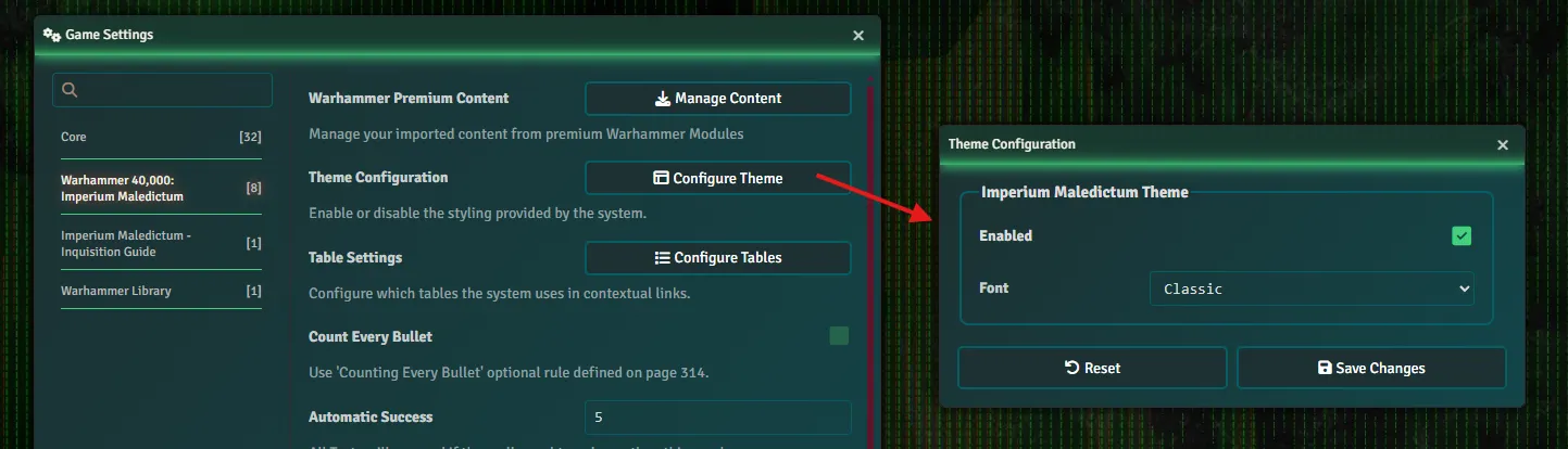 Theme Config